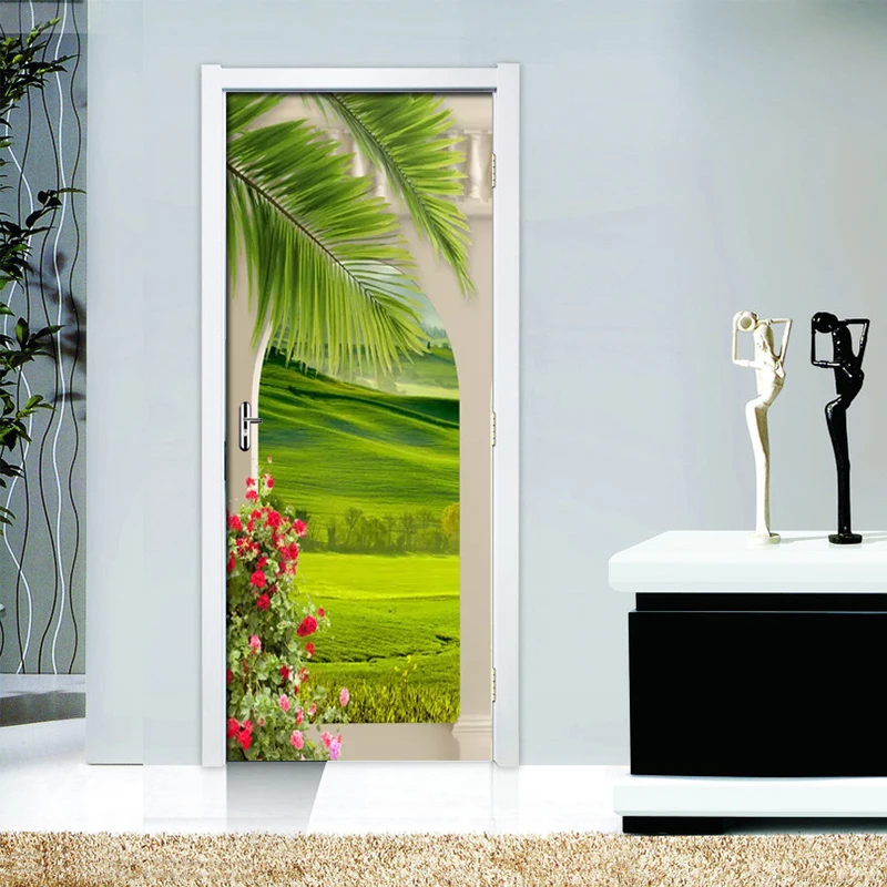 2 шт./компл. ПВХ Самоклеящиеся наклейки на дверь балкона|Дверные наклейки| |