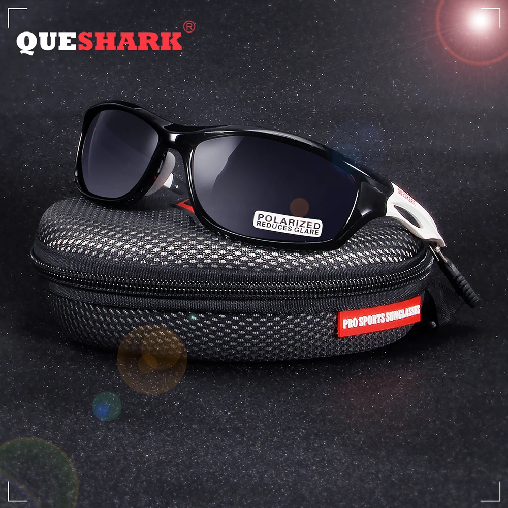 QUESHARK небьющиеся TR90 Untralight рамки HD поляризованные солнцезащитные очки для рыбалки очки для мужчин и женщин Пешие прогулки бег гольф