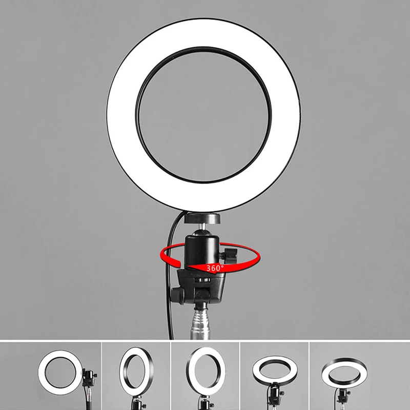 Светодиодный кольцевой светильник 4 5 дюйма с регулируемой яркостью 3200K-5500K -
