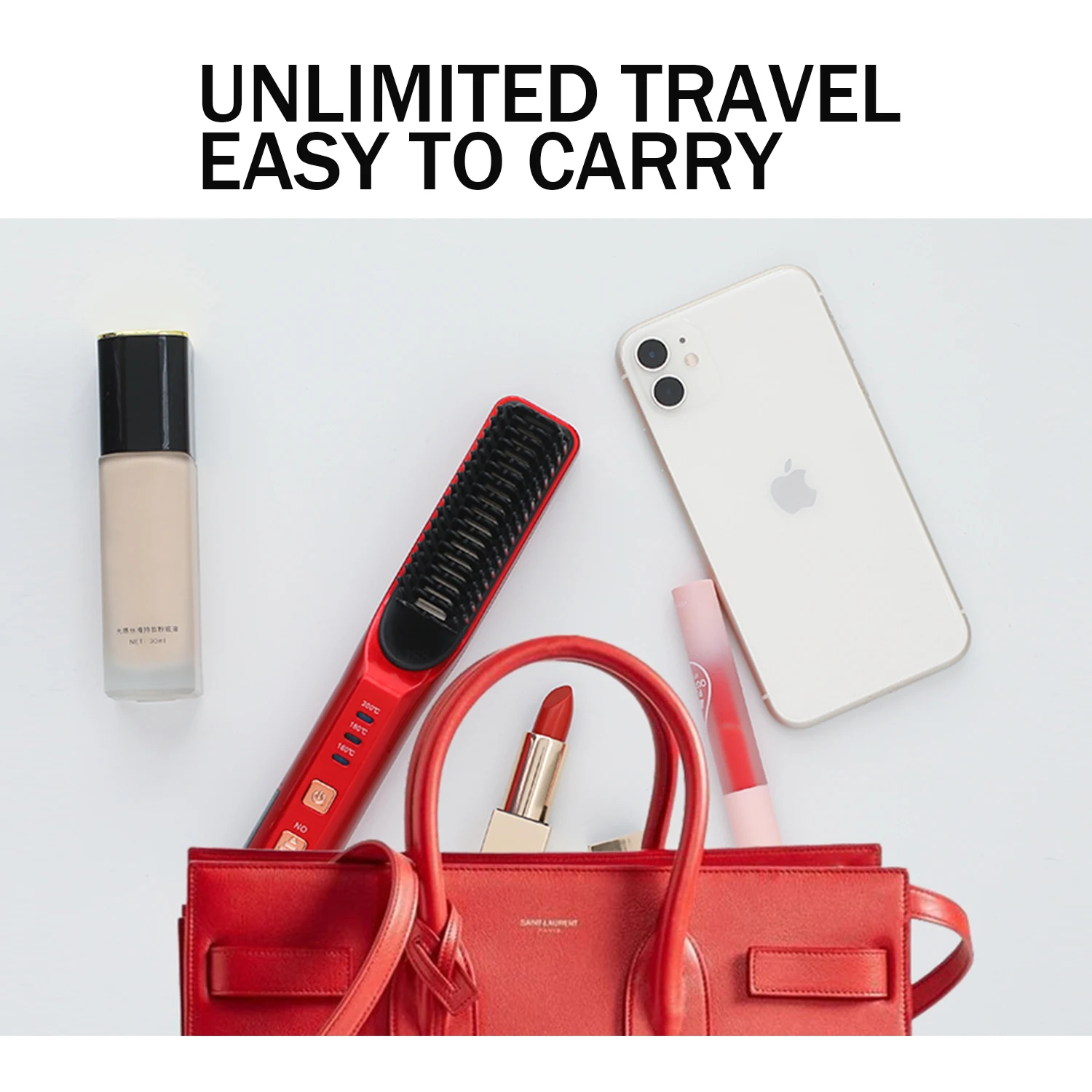 

Hair Straightener Smoothing Iron Brush Beard Brush Hair Comb Straightener Heating Comb Ceramic Electric Straightening Comb