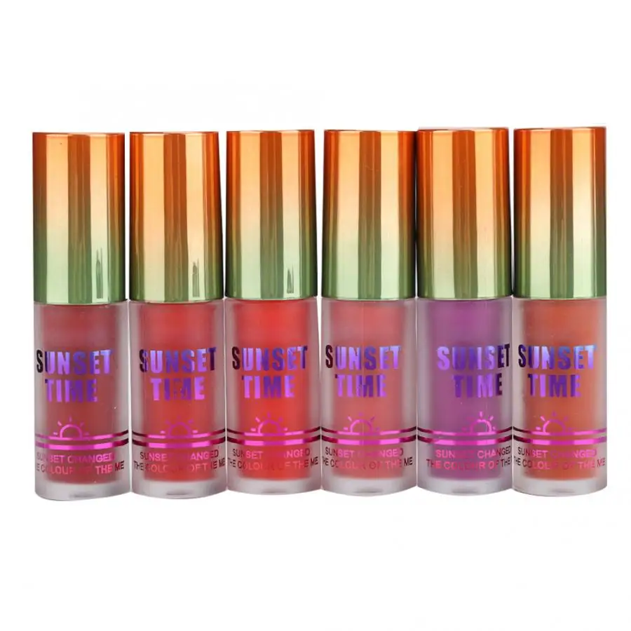 Матовый 6 шт. матовый стойкий блеск для губ не липкая жидкая помада набор