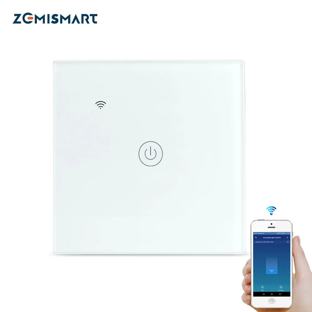 Zemismart ЕС Tuya WiFi умный светильник переключателя один два три банды Настенные