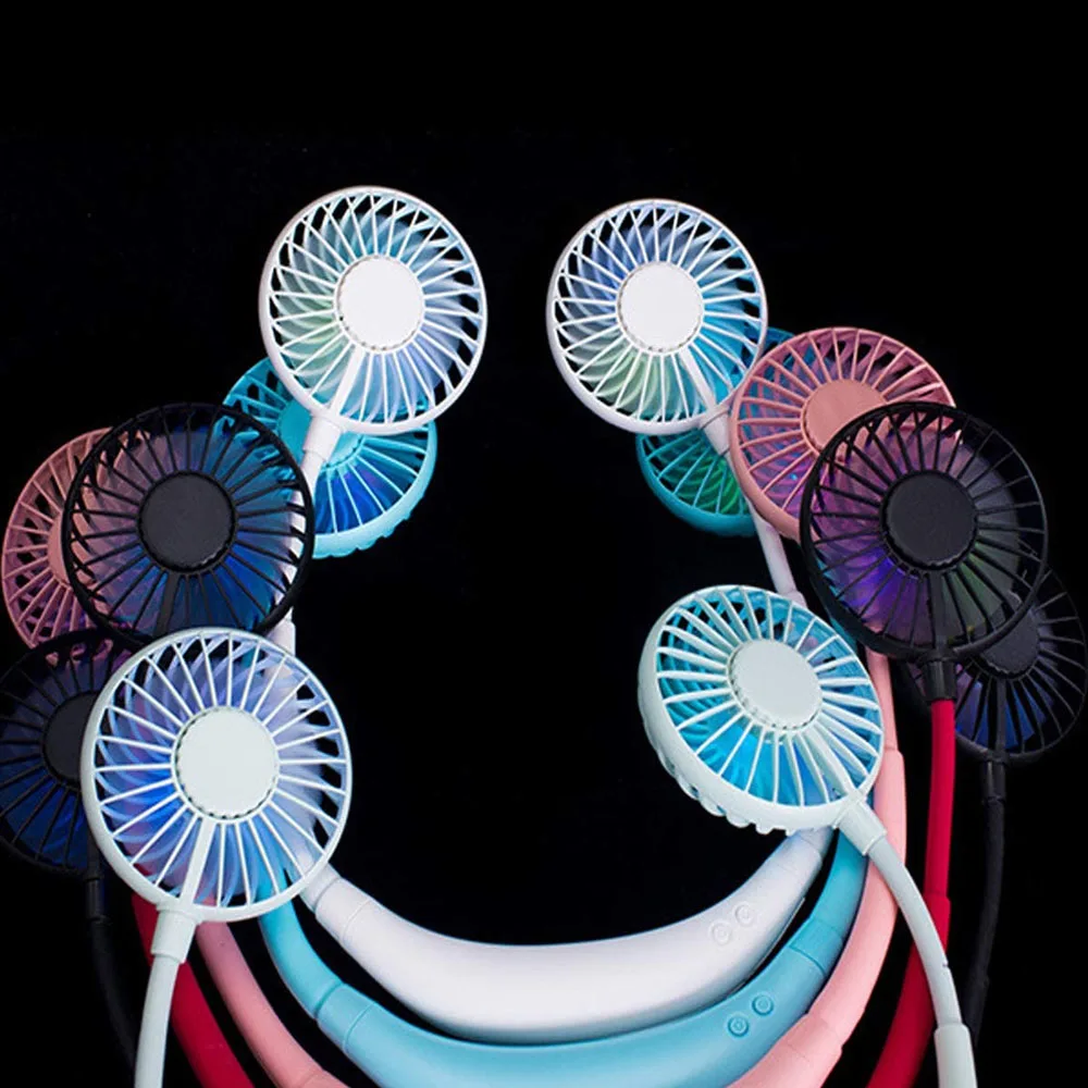 

Portable cold air fan for home and office mini sports fan USB handsfree 3 speed