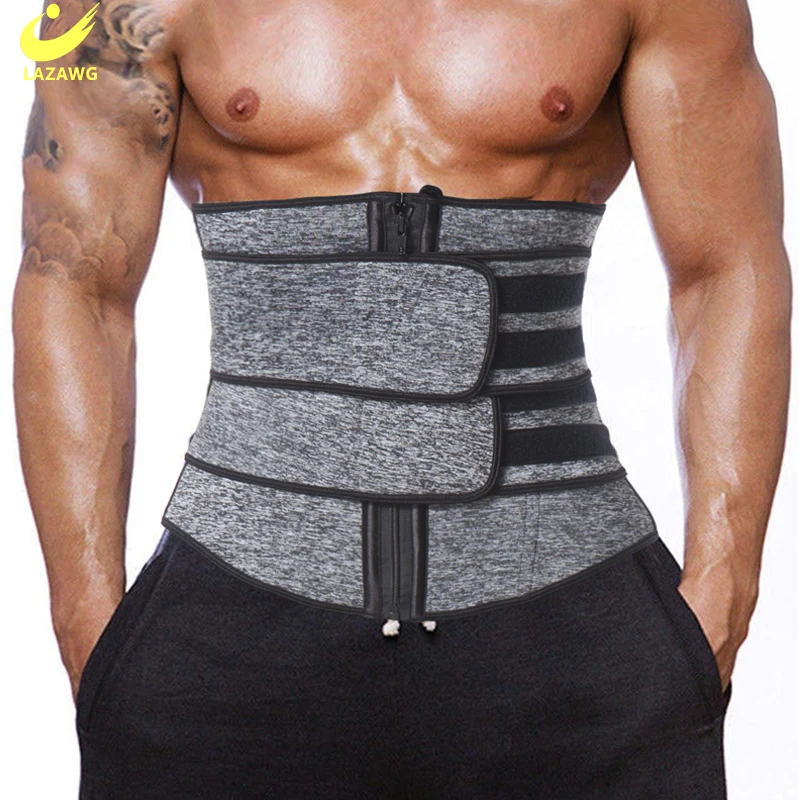 

LAZAWG Mens Neoprene Waist Trainer Belt Body Shaper Slimming Shapwear Weight Loss Fat Burning Tummy Control Tummy Shaper