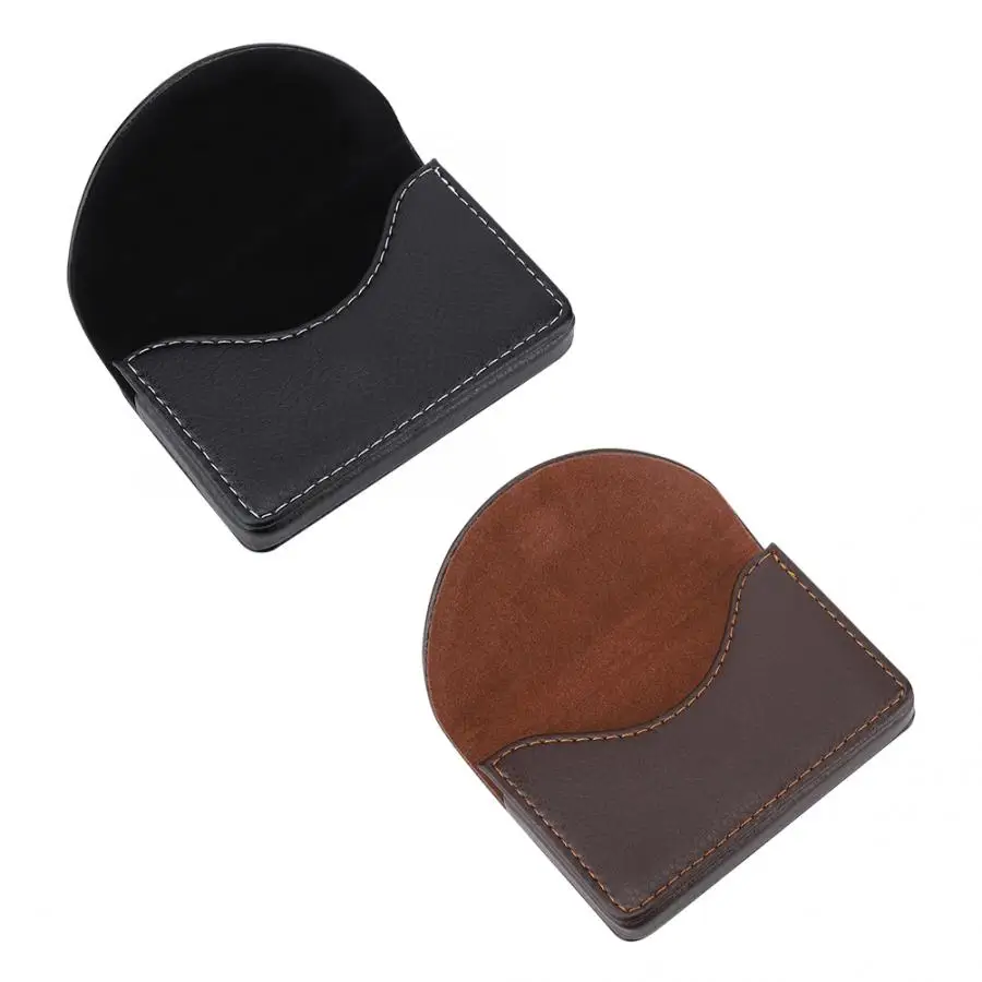 Office Table Accessories Home Storage Portable Lightweight Leather Business Name Card Holder Case Wallet Credit | Дом и сад