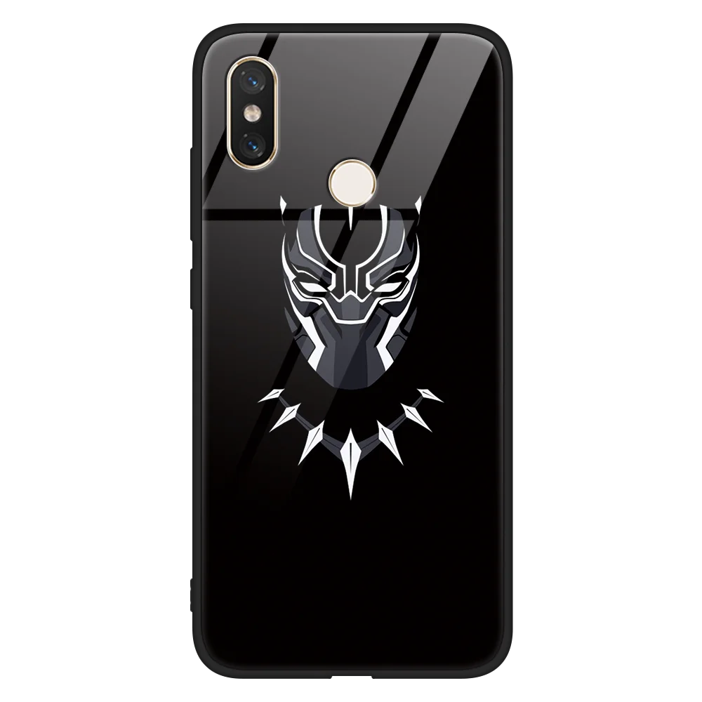 heibao Чехол из закаленного стекла Marvel Мстители для Xiao mi Red mi Note 7 5 6 Pro Plus S2 чехол для mi x 2 2S Max 3 8 9 Lite A1 A2 Cool - Цвет: heibao