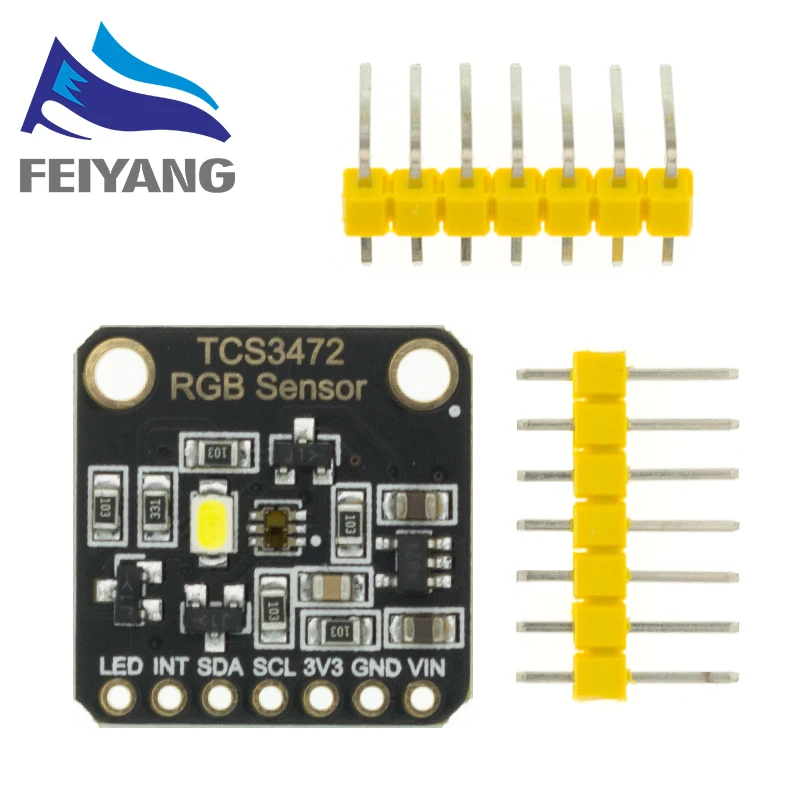 10 шт. цветной датчик STM32 TCS34725 RGB версия с двумя отверстиями модуль макетной платы |