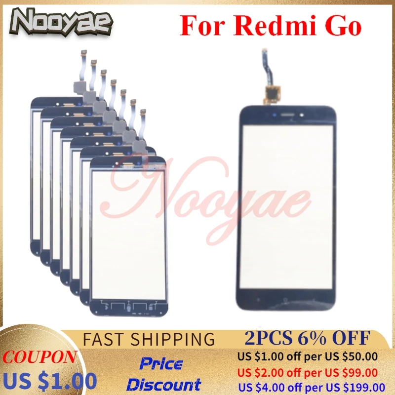 Черный сенсор для Xiaomi Redmi Go сенсорный экран дигитайзер стеклянная Сенсорная