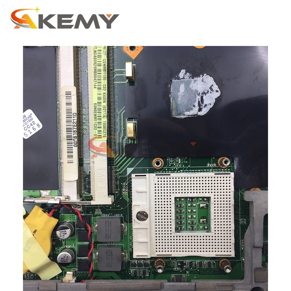 Материнская плата Akemy K40IN для ноутбука ASUS K50IN K50AB K40AB X8AIN X5DIN K40IP K50IP оригинальная