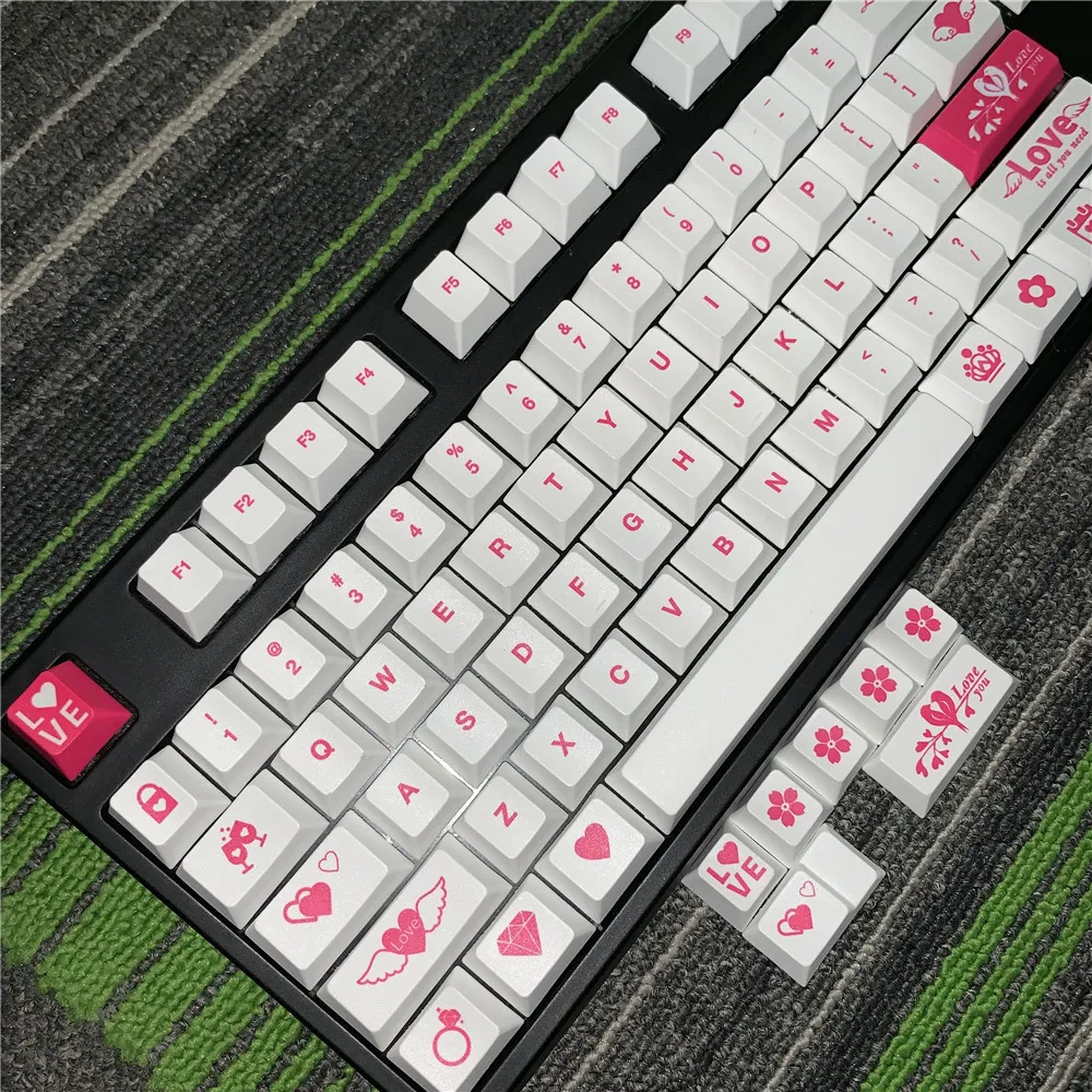 Любовь клавишные колпачки из ПБТ полный Наборы/краситель подкровать keycap/механическая клавиатура Pbt вишня профиль