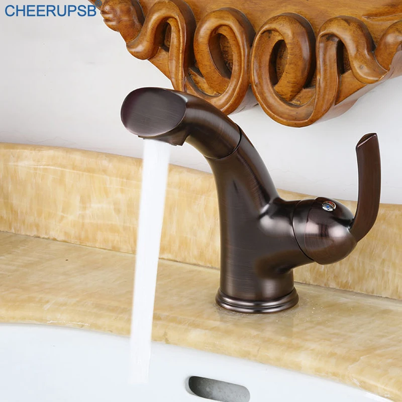 Ванная Комната Раковина выдвижной кран Палуба крепление Смеситель горячей и