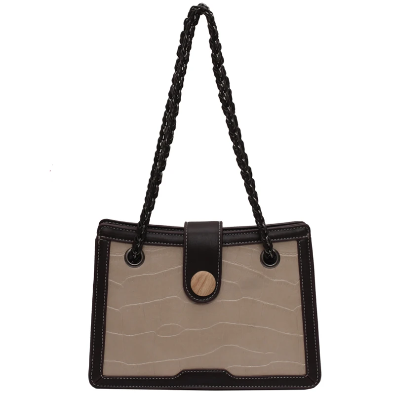 

NEW Stone Pattern Shoulder Messenger Bags Fashionable Ladies Underarm Bag Women Crossbody Bag Fashion Chain Handbags Clutch