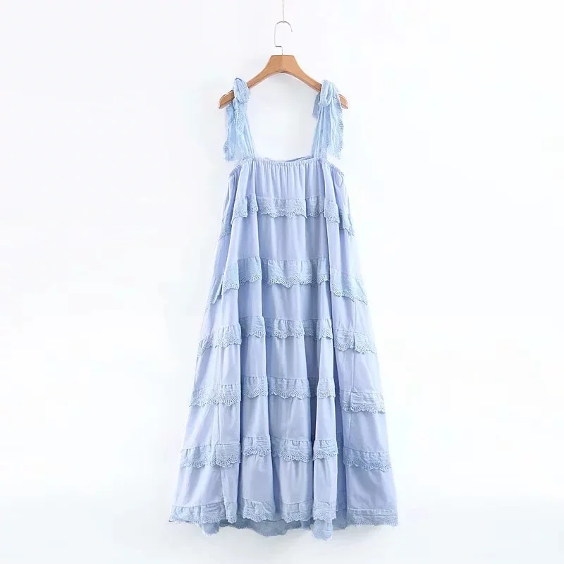 Женское платье без рукавов DEAT белое Длинное свободное плиссированное макси на