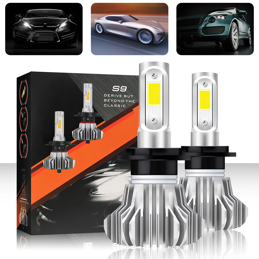

2PCS 8000LM Car Headlights H1/H7/H11/H8/H9/9005/HB3/H10/9006/HB4 H4/HB2/9003 Auto High and Low Beam LED Headlights Car Modified