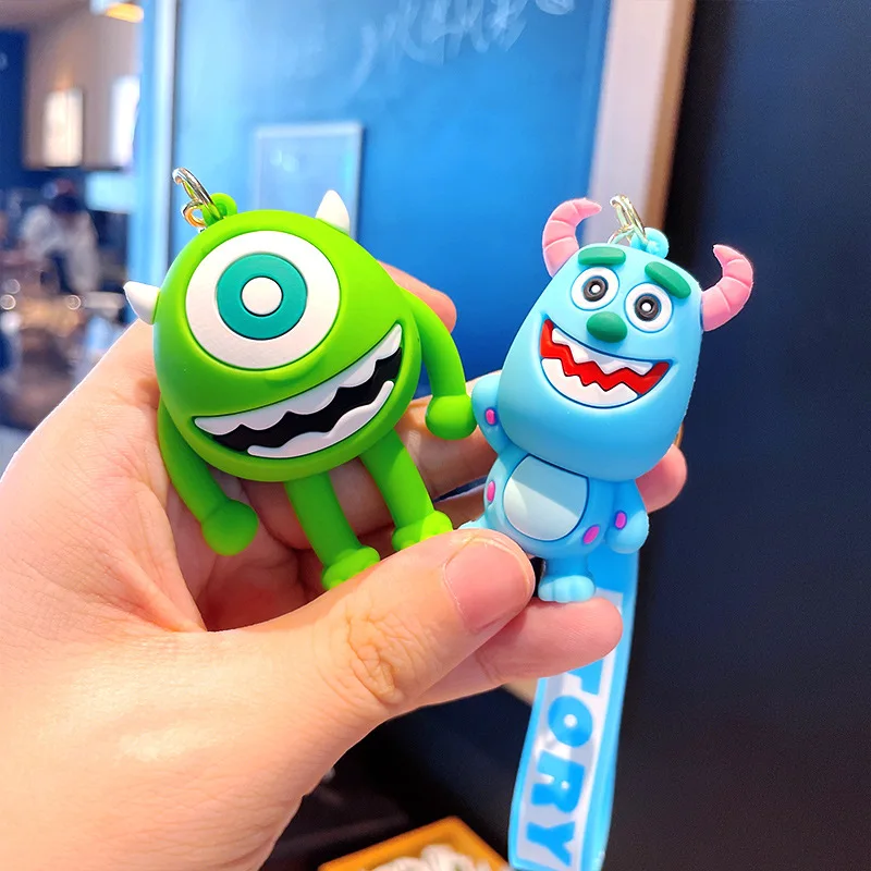 

Disney Toy Story Keychain Cartoon Cute Buzz Lightyear Big Eyed Hairy Monster Doll Keyring Pendant Couple Gift Bag Key Chain