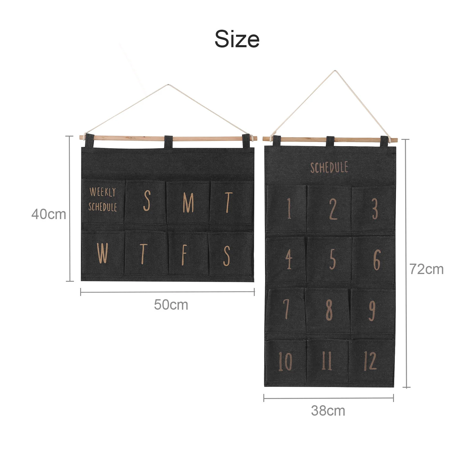 

8/12 Pockets Over The Door Wall Closet Hanging Storage Bag Multilayer Linen Fabric Pouch Debris Organizer Bag For Back Door