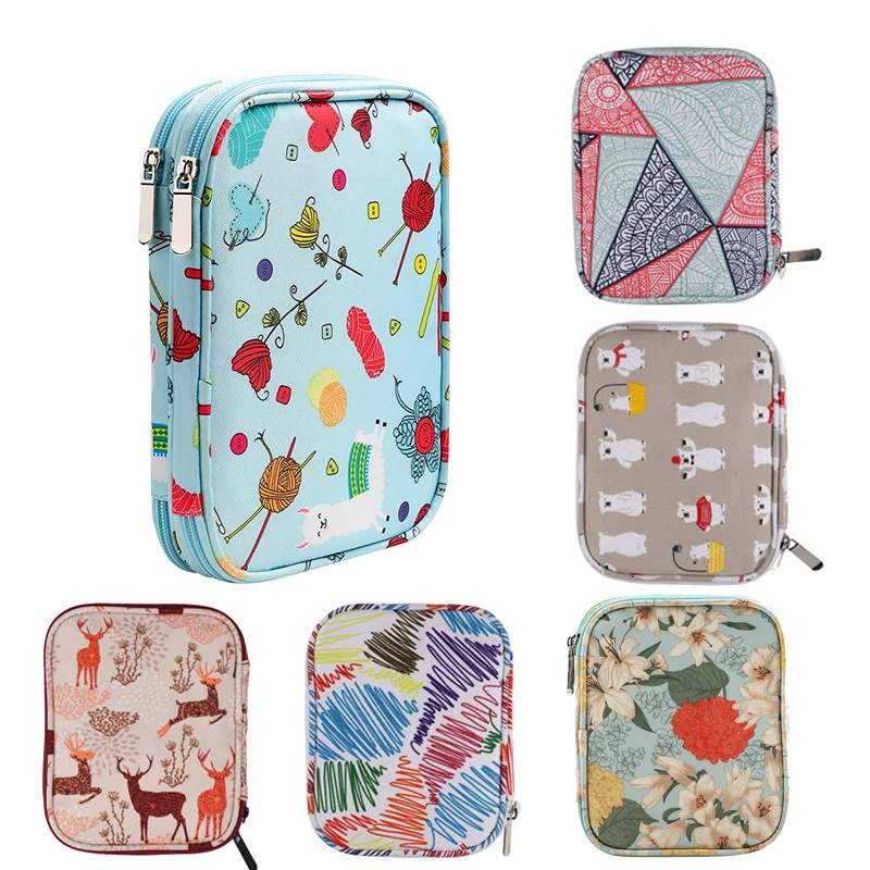 Пустая сумка для крючков на молнии органайзер хранения вязальных спиц без и