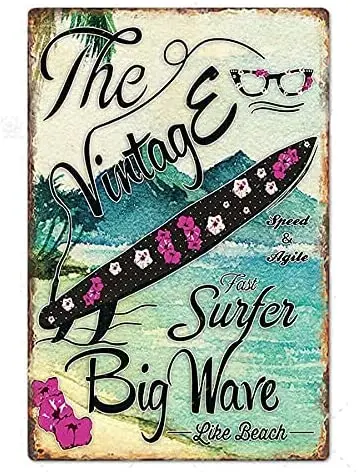 

Metal Sign Tin Sign Wall Decoration Beach House Sign Metal Plaque