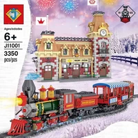 5mini figures motor set train and station app remote control compatible 71044 building blocks bricks birthday christmas gift toy