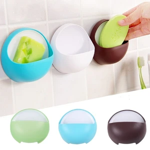 Drain Soap Holder,Plastic Suction Cup SoapToothbrush Box Dish Holder Bathroom Shower Accessory Storage Box Suction Cup Rack