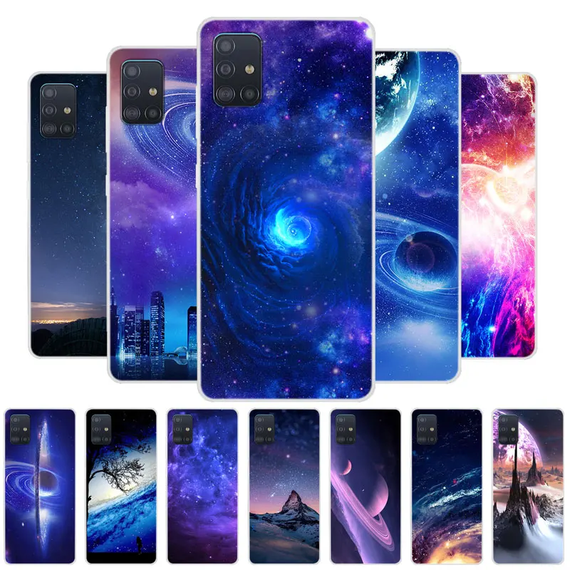 Чехол для samsung A51 чехол 2020 космический Мягкий ТПУ задняя крышка телефона Galaxy A71