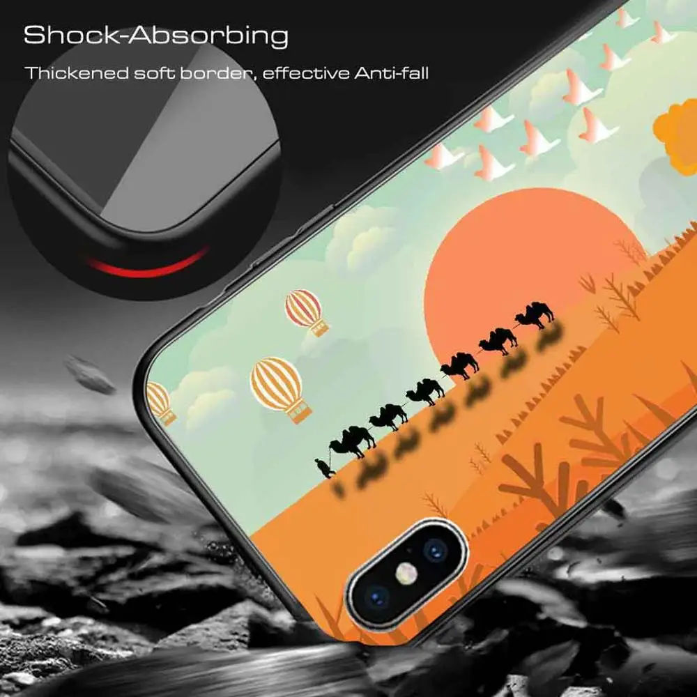 Мягкий силиконовый чехол для телефона iphone xr x xs max 8 plus 7 7plus 6 6s 5 5s se iphone7 пустыни
