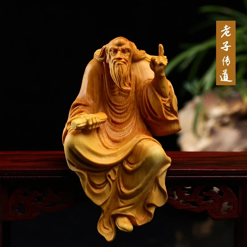 Laozi miniature figurines Lobular wood statue wall decors ornaments home Zen collection art Preaching Art | Дом и сад