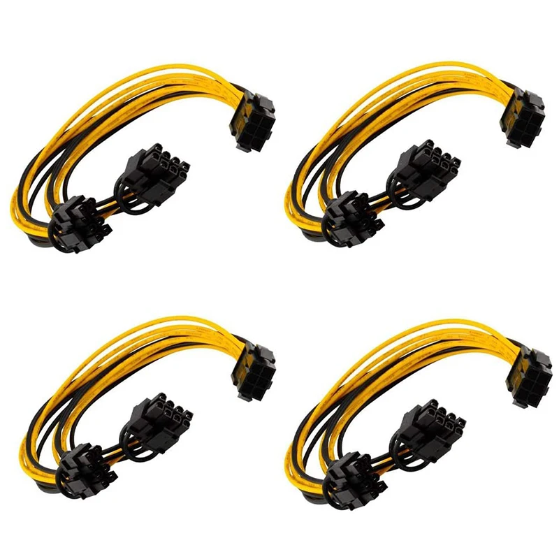 

6 Pin to Dual PCIe 8 Pin (6+2) Image Card PCI Express Power Adapter GPU VGA Y-Splitter Extension Cable Mining Card