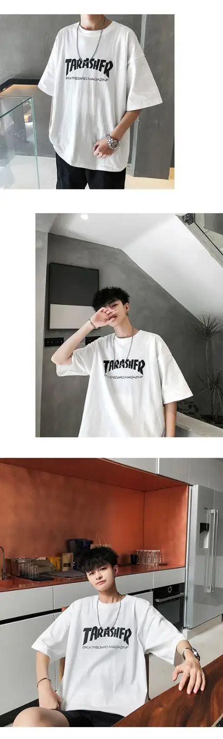 

2149-Summer solid color short-sleeved t-shirt men's V-neck collar dress black