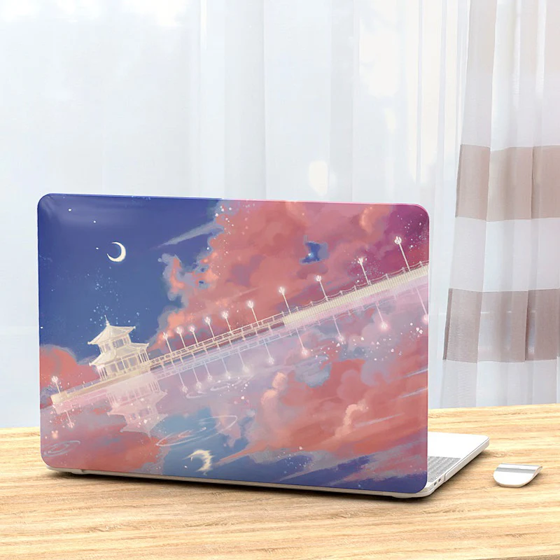 чехол с аниме небом для ноутб