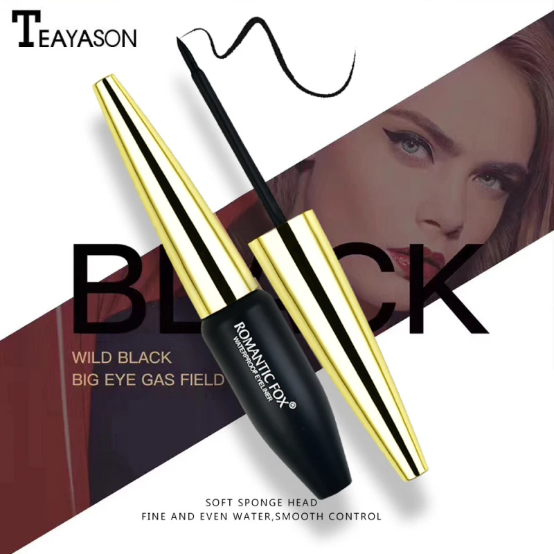 Жидкая подводка для глаз черная стойкая Водостойкая Подводка новичков не