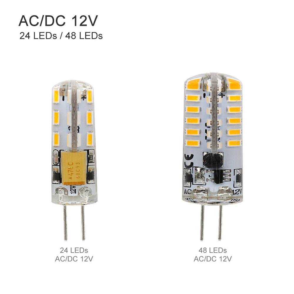 1 шт. CE& RoHs G4 Светодиодный светильник-кукуруза 220 В 110 В AC DC 12 В 3014 SMD Замена галогенной лампы Люстра светильник 24 32 48 64 104 светодиодный s