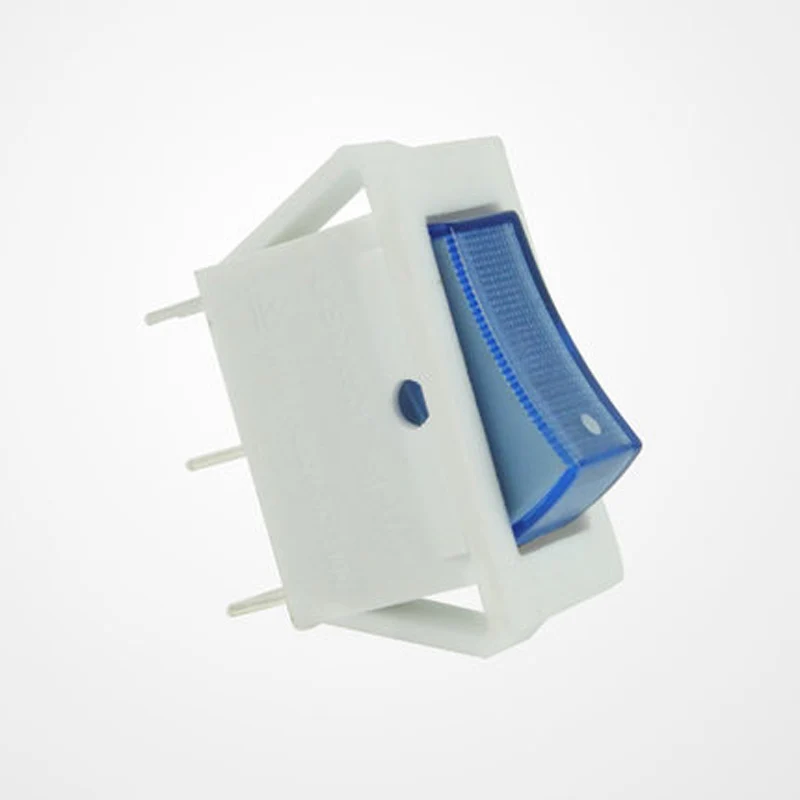 Кнопочный переключатель 3 контакта 30 х15 мм 10 шт. белого и синего цвета из прочной