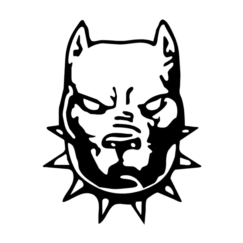 RuleMylife pitbull dog with chain vinyl car stickers for volkswagen bmw e46 e90 passat b6 sticker automobile | Автомобили и