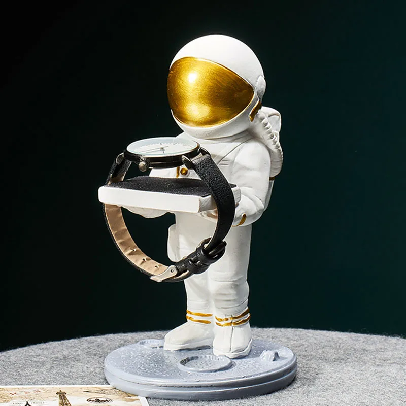 

15CM Creative Astronaut Watch Storage Rack Scientific Enlightenment Action Figure Model Home Office Desktop Decoration Crafts