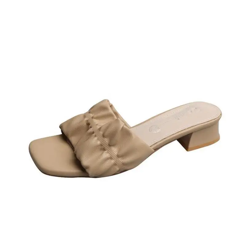 

2021 Summer Slippers Women Slip On Slides Fashion Square Toe Sandals Female Outdoor Casual Slippers Flip Flop Lady Shoes Slides