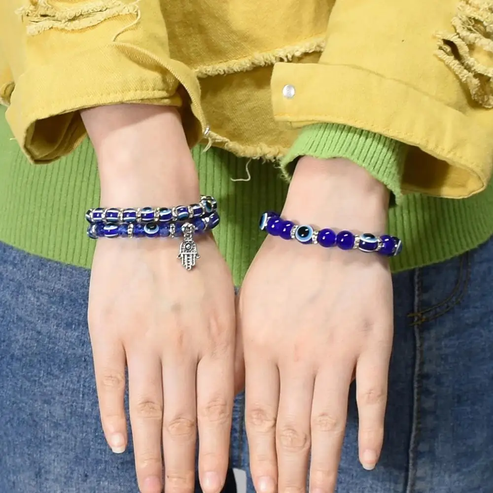 Браслет с тибетским камнем в стиле бохо для мужчин и женщин винтажный плетеный