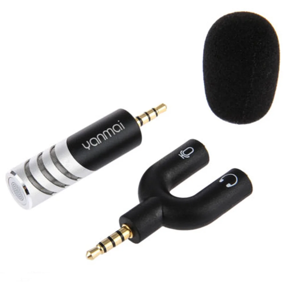 3.5mm Condenser Microphone Live Video Interview Recording Mic For Apple Android Mobile Phone High Quality | Электроника