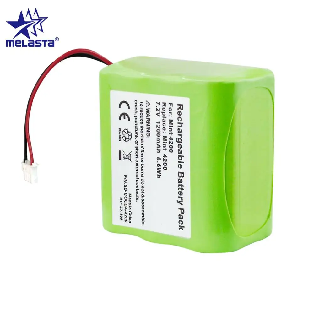 Melasta 7 2 V 1200mAh NiMH сменная батарея для iRobot Roomba Mint 4200 4205 Braava 320 321 очиститель пола 4408927 EVO