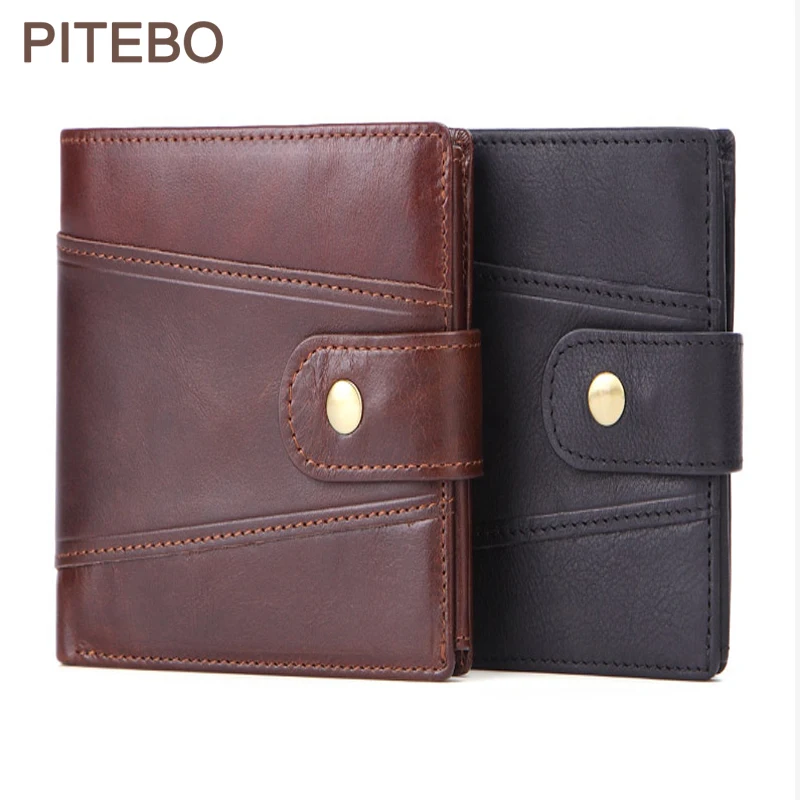 

Commercial Wax Leather Classic Retro First Layer Cowhide fashionable Leather Wallet Foreign Trade multi-card position grab bag