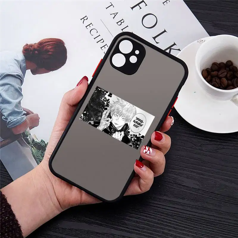 

Anime Jujutsu Kaisen Phone Case matte transparent For iphone 7 8 11 12 plus mini x xs xr pro max cover