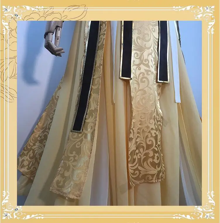 

Anime Mo Dao Zu Shi Jin Ling Cosplay Costume Grandmaster of Demonic Cultivation Gold Outfit Wig Shoes Clothes