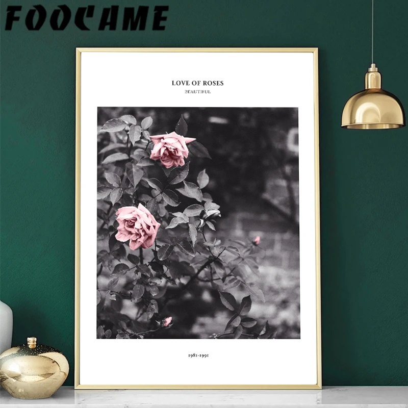 Настенная картина в скандинавском стиле винтажный настенный постер розового