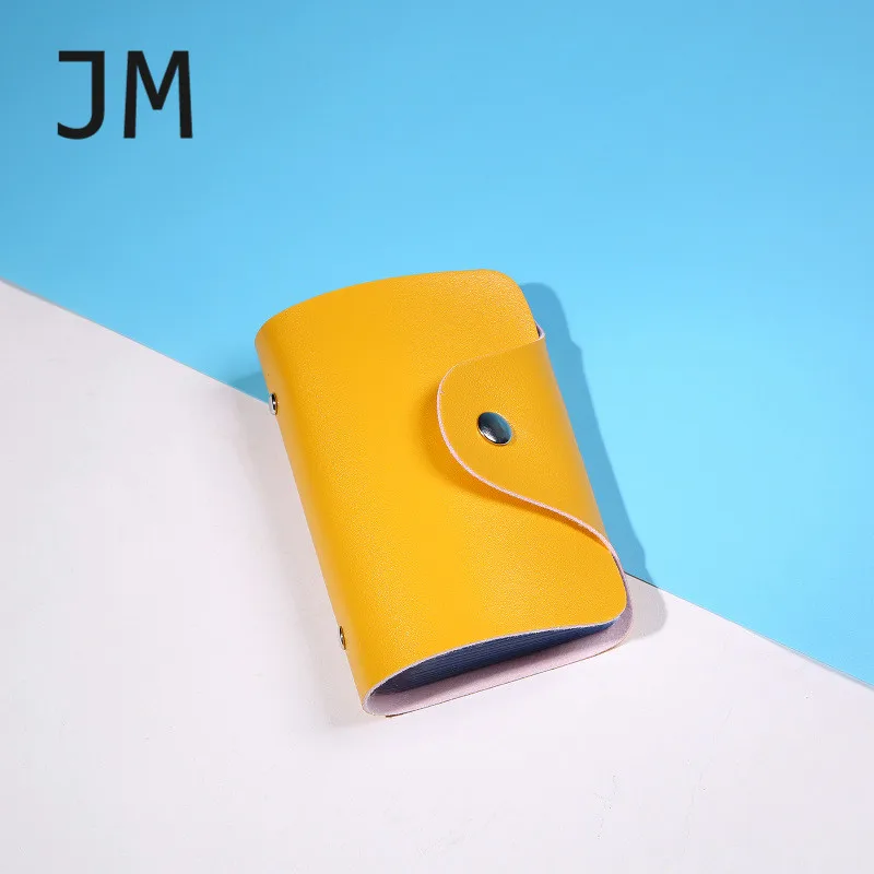 yellow JM корейская мода кошелек 24 слота для карт креативная посылка для карт унисекс посылка для кредитных карт мульти держатель для карт id держатель для карт - Цвет: yellow