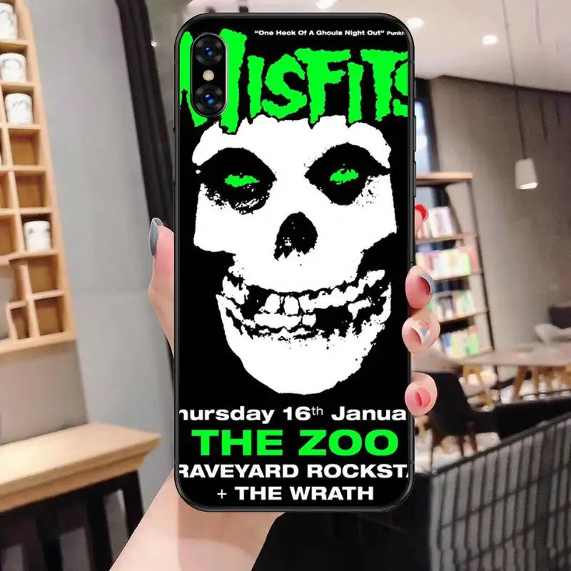 

The Misfits Glenn Danzig Phone Case For Black-Iphone 5s 6 6s 7 8 11 12 X Xs Xr Pro Plus Max Mini Fundas Cover