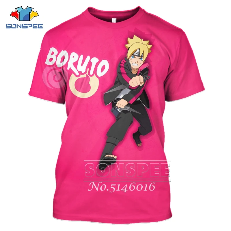 Забавная футболка с 3D принтом в стиле аниме BORUTO детские повседневные футболки