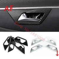 abs mattecarbon fiber for peugeot 3008 gt 4008 5008 2017 to 2021 car accessories interior door handle bowl cover trim styling