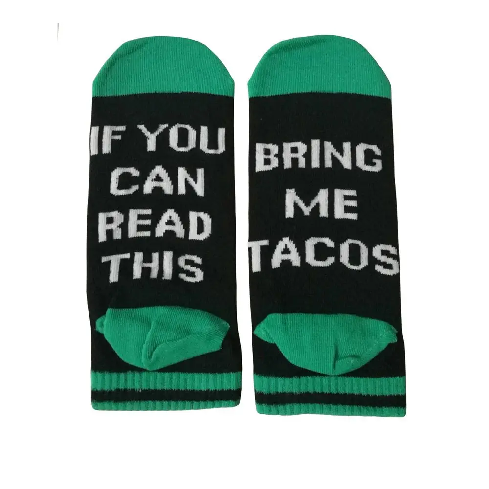 

Cute Short Socks Summer Funny Cotton Socks If You Can Read This Bring Me A Pizza Beer Wine Donut Coffee Humor Words Ankle Socks