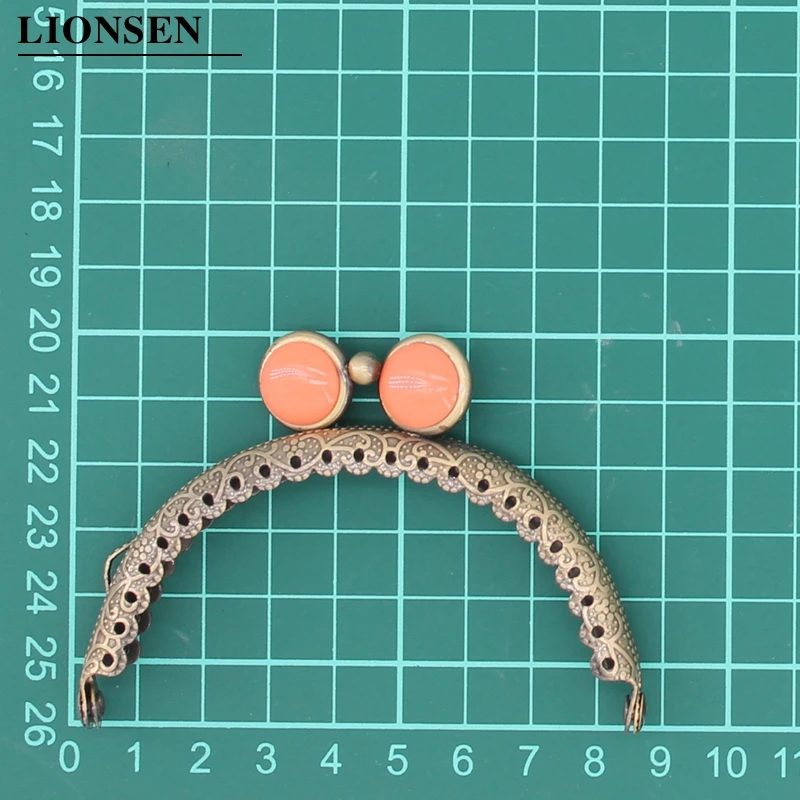 LIONSEN 8 5 см плоская бусина Античная бронзовая металлическая ручка-каркас для