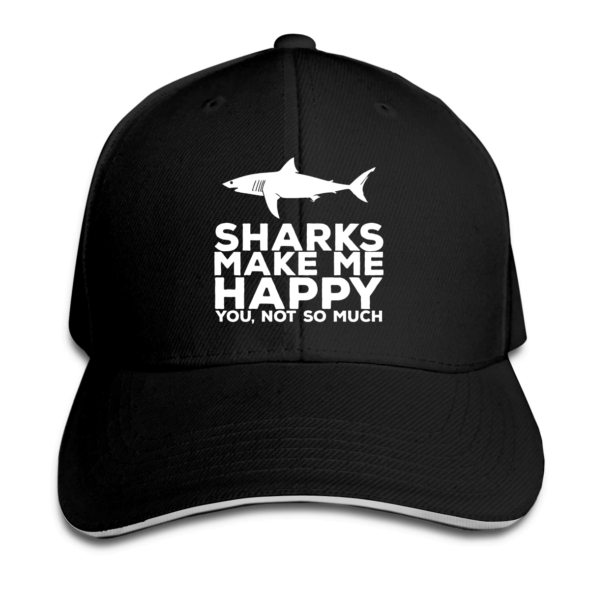 

Shark Make Me Happy Hat Baseball Cap for Men Women Fashion Adjustable Sun Hat